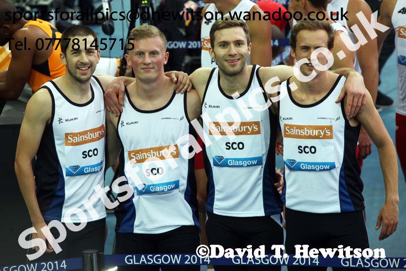 Scotland's 4 x 100 metres team at the Glasgow Diamond League. Photo: David T. Hewitson/Sports for All Pics